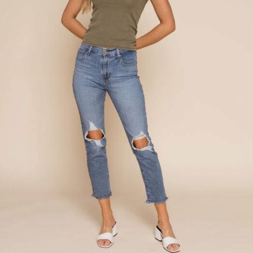 The Levi's 724 High Rise Straight Crop Jeans, Size 26